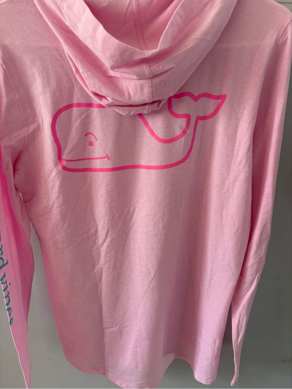 Vineyard Vines Light Pink Long Sleeve Tee with Whale Logo - Picture 6 of 8